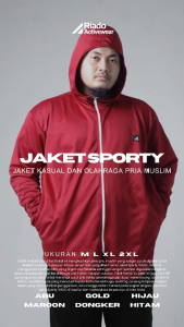 JAKET SPORTY Riado Sportwear Kasual Olahraga Pria Ikhwan by Rosal
