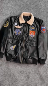 Jaket Bomber Pilot Kulit Imitasi A513 - X-Urband Official