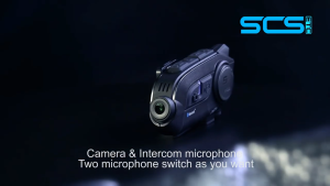 TAI NGHE BLUETOOTH CAMERA 2K INTERCOM SCS S-11 CHO MŨ BẢO HIỂM