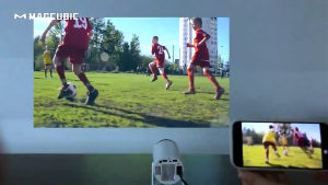 Mini Projector 4K 1080P Support Portable WiFi Bluetooth Android 11 Projector Auto Keystone 180 Degree Rotatable Home Theater Video Projector HY300pro+