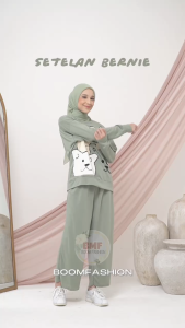 BMF - Setelan Training Bernie Fashion Pakaian Baju Olahraga Wanita Muslim Lengan Panjang