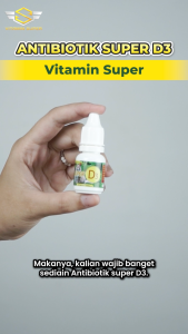 Obat Kucing Antibiotik Super D3 Antibiotik Penurun Panas Lumpuh Demam Infeksi Virus Infeksi Bakteri Lemes dan Radang tenggorokan