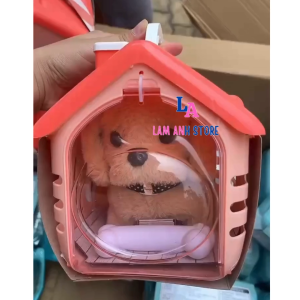 [Tặng kèm pin] Đồ chơi chăm sóc thú cưng Cún con lamanhstore24 lồng chó bông biết đi sửa kèm xương gặm