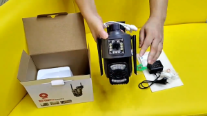 กล้องวงจรปิด V380 Pro โทรศัพท์กันน้ำกลางแจ้งเชื่อมต่อกล้องวงจรปิดระยะไกล เลนส์ HD 5.0 ล้านพิกเซล กล้องไร้สายหมุนได้ 360° กล้อง IP กลางแจ้ง ไมโครโฟนและลำโพง กล้องวงจรปิด 360 องศา WiFi