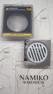 Saringan Got avur kamar mandi Stainless Steel BRABUS 4 inch