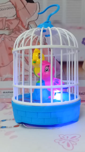 Đồ chơi lồng chim phát âm thanh như chim thật-Lồng Chim Đồ Chơi Có Nhạc Đèn Tiếng Chim Hót