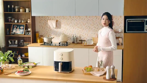 Nồi chiên không dầu Bear QZG-J15M1 NEW 2024 núm vặn cơ dung tích 5L có cửa nhìn công nghệ nhiệt đối lưu 360 độ BH 1 năm