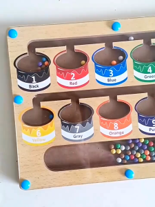 Magnetic Color and Number Maze Wooden Magnet Board Puzzles Toddler Activities Counting Matching Games Skills Toys