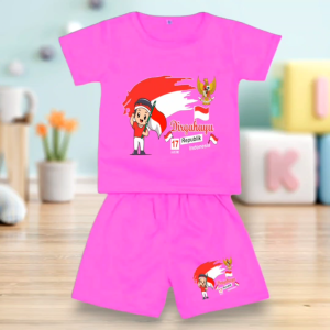 Desain Bergambar Indonesia & Bahan Babyterry Berkualitas: Setelan Anak Cewek & Cowok Usia 1-10 Tahun
