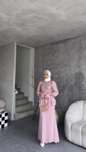 BEST SELLER Alula Dress Brukat Dress Terbaru 2024 Dress Muslim Pesta Gamis Kondangan Wanita