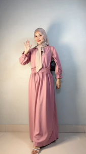 GAMIS RAYA LEIA PINGGANG KARET MAXY DRESS BUSUI WANITA GL FASHION