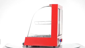 Forest Heavy-duty curved glass display cabinet food holding cabinet with lighting adjustable temperature double-layer food heater