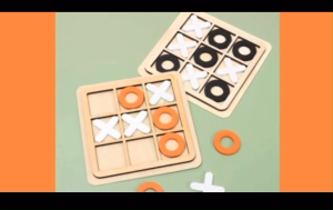 Tic Tac Toe Xo Wooden Board Games Desk Toys Classical Family Children Kids Educational Toy