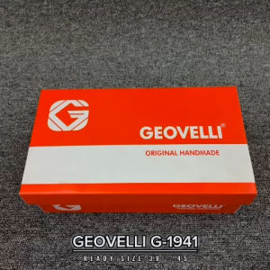 GVL Geovelli G-1941 Black Sepatu Pantopel Pria Hitam Kulit Sintetis Ukuran Jumbo 39 - 45 Big Size Sepatu Kerja Kantor Kuliah
