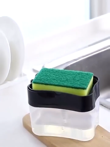 Dispenser Sabun Spons Spon Cair Cuci Piring Sikat Kran Rak Dapur Wadah Tempat Sabun Soap Pump Serbaguna Multifungsi Magic N17