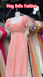 Đầm Voan Maxi Cánh Tiên Thêu Lá Ngực Bo Chun Lưng Nhún Ngực Sẵn Mút Ngực Đi Biển Siêu Xinh Cho Nàng