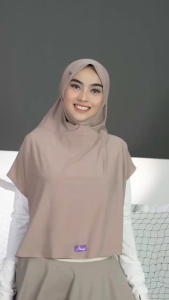 Hijab Sport Instan Jersey Super Premium / Kerudung Bergo Olahraga Wanita Muslim / Ar 847