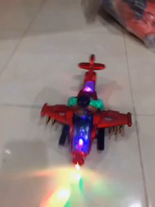 Mainan Helikopter Merah 721 Lampu LED dan Suara Bump MUSIC