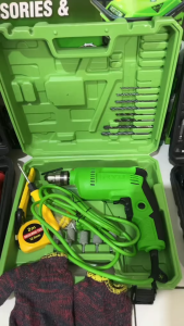 RYU Mesin Bor Tangan Listrik Variable Speed 10 mm Set Koper 22 pcs RDR 10-3 REB