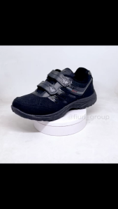 FIURI - PRO ATT - OR V 30-37 FULL HITAM - SEPATU SNEAKERS PEREKAT KANVAS SOL KARET ANAK KECIL LAKI-LAKI - SEPATU PEREKAT KETS FASHION TRENDY - SEPATU SEKOLAH TK SD KRETEKAN COWOK MURAH PROMO DISKON BONUS KAOS KAKI
