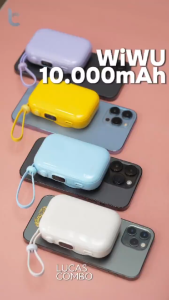 Pin sạc dự phòng không dây từ tính nam châm sạc nhanh 22.5W dung lượng 10.000 mAh hiệu WIWU W-P049 Tích hợp dây sạc Type C đạt tiêu chuẩn sạc quốc tế sạc cho iPhone iPad Samsung Huawei Oppo