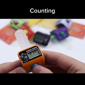 Digital Tasbih Zikir with Compass & Time LCD Electronic Tasbih Counter Finger Ring Tally Counter