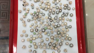 crocsfanclub-Et83-Charm jibit gắn giày dép crocs mới mẫu giả ngọc trai siêu sang set 2 cái ngẫu nhiên