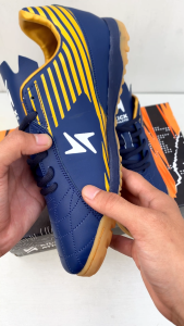 Kick Athletic - Sepatu Futsal Pria Velocity Boost In ShineStep Navy Gum/Green/White