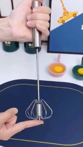 Hand Mixer Manual Pengocok Telur Praktis Stainless Whisk Kocokan Otomatis