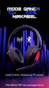 Headphone Bluetooth TWS Tanpa Cable GAMEN Shadow II Wireless Wired Gaming Mobile Legend PUBG Earphone With Mic Extra Loud BASS