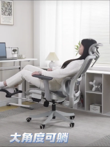 Ergonomic Airy Office Chair Adjustable Kerusi Pejabat berudara with LEG REST+LUMBAR SUPPORT - 1 Years Official Warranty