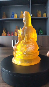 Tượng phật quan âm dáng ngồi 22cm tay cầm nhành liễu tay bưng bình (nhiều màu sắc). trang trí tiểu cảnh bonsai ghép lũa để bàn trà phòng khách bàn làm việc trên ô tô đồ thờ cúng phong thủy…