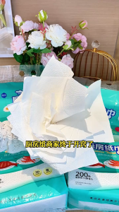 MANHUA Kitchen Towel Paper 2 Ply Disposable Dry And Wet Lazy Rags Cleaning Towels Dual-purpose Dishwashing 200 Pulls