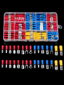 280 PCs insulated wire crimp terminal blocks brass fish tail pliers (authentic) crimp terminals electrical wire connector kit set