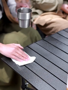 Outdoor camping table lightweight durable aluminum alloy picnic table multifunctional dining table travel-friendly