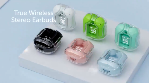 🔥Transparent🔥TWS 5.3 Bluetooth Earphones Wireless Earbuds LED Display Touch Control Headset earphone 9D HIFI BASS