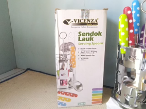 Sendok Lauk / Dapur Set 8pcs / VICENZA / Stainless