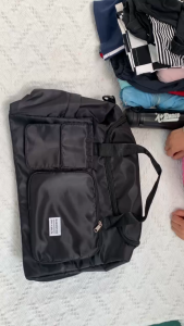 ABC BAGS#4021 Trendy large-capacity travel and gym duffel bag features shoe compartment dry/wet separation pockets.