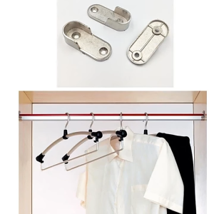 Wardrobe Clothes Tube Support Closet Rod Pole End Bracket Thickening Holder Zinc Alloy