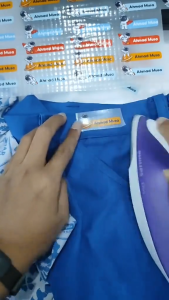 Stiker Label Nama Baju Setrika Sablon KARAKTER Custom 48 pcs Sticker Kain Kaos Anak Sekolah