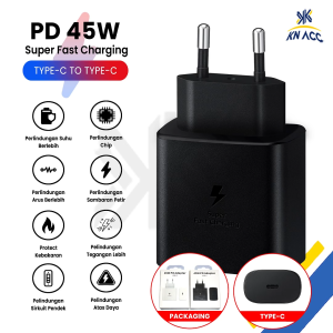 [KN ACC] BATOK KEPALA CHAGER CASAN 45W SUPER FAST CHARGING 5A FOR SAMSUNG S21 ULTRA S21+ S20 A34 A54