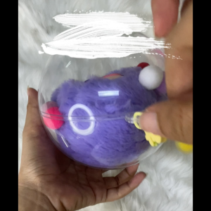 เคสลูกบอลใส ลูกบอลใสใส่ตุ๊กตา เก็บของสะสม กันน้ำ กันฝุ่น เคสบอลใสใส่ babythree แถมลูกบอลขน