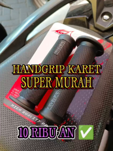 HANDFAT KARET HAND GRIP MOTOR MODEL BULU HITAM POLOS AGRAS HONDA YAMAHA SUZUKI KAWASAKI