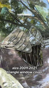 TCS PERODUA ALZA 2009-2021 TRIANGLE LOUVER WINDOW COVER GARNISH CAR ACCESSORIES