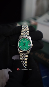 Jam Tangan Wanita Bonia Elegance B10550-3307 Green Printed Dial Silver Stainless Steel Band