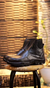 Sepatu Boots Safety Pria Yoursstep Panter Kulit Resleting Sepatu Boots Sefety Pria