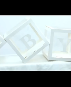 Transparent Balloon Box Letter For Birthday Decoration DIY Gift Box Baby Box for Wedding Baby Shower Graduation Gender Reveal Party Needs Decorations