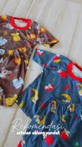 Stelan Oblong Bayi Lengan & Celana Pendek Pampers Usia 3-12 Bulan