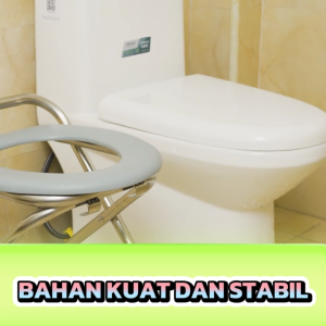 Alat Bantu Duduk Kursi Toilet Kloset Jongkok Kamar Mandi Berbahan Stainless Steel Muat 200 KG