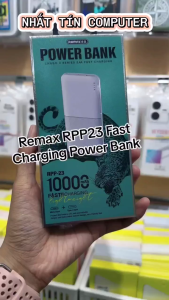 Pin dự phòng 10000mah Remax RPP-23 siêu mỏng tích hợp 3 cổng sạc - cổng typeC in out (4 màu) Nhất Tín chính hãng